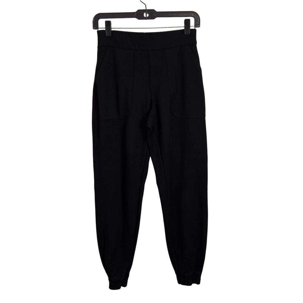 Spanx Women's The Perfect Pant Ankle Joggers Small Black Pull on Pockets Stretch